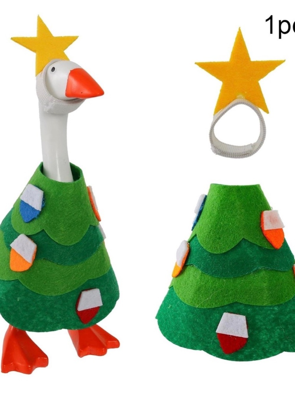 Desk Goose Green Felt Holiday Goose Costume for Desk Goose